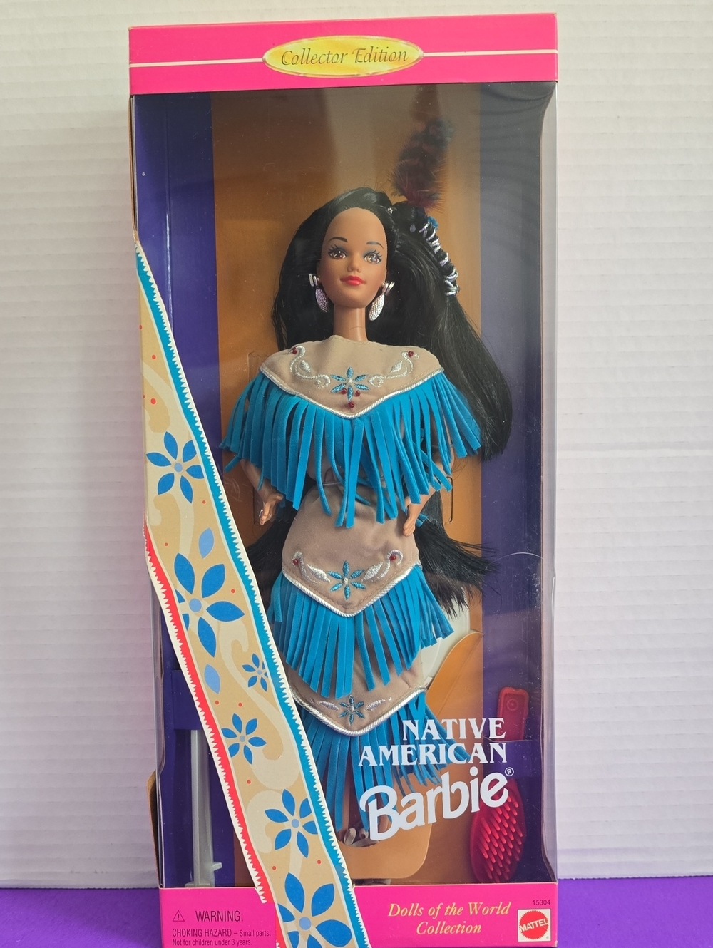 1994 Barbie Native American Doll in Of World - Collector Edition